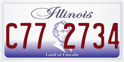 IL license plate C772734