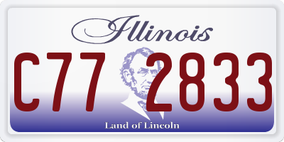 IL license plate C772833