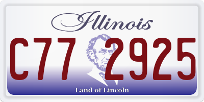 IL license plate C772925