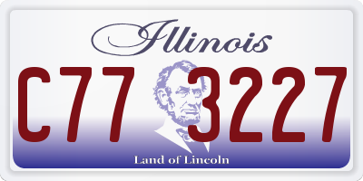 IL license plate C773227