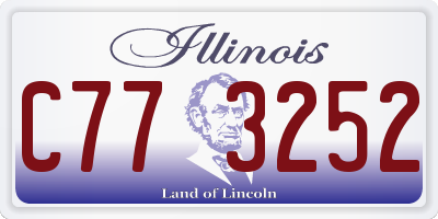 IL license plate C773252