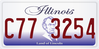 IL license plate C773254