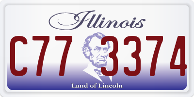 IL license plate C773374
