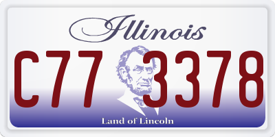 IL license plate C773378