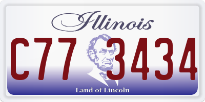 IL license plate C773434