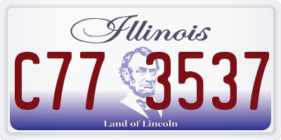 IL license plate C773537