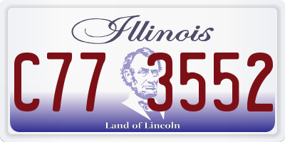 IL license plate C773552