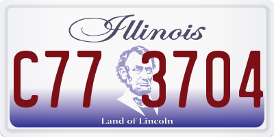 IL license plate C773704