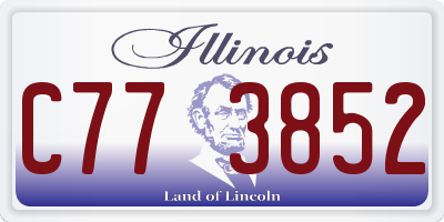 IL license plate C773852