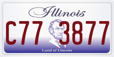 IL license plate C773877