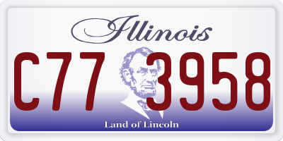 IL license plate C773958