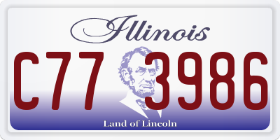 IL license plate C773986
