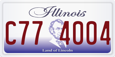 IL license plate C774004