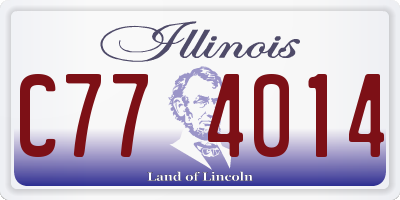 IL license plate C774014