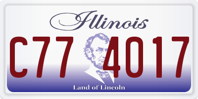 IL license plate C774017