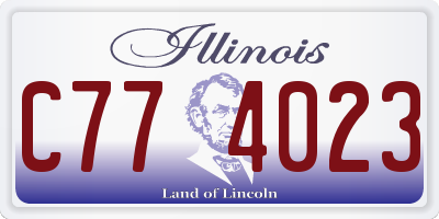 IL license plate C774023