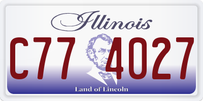 IL license plate C774027