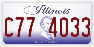 IL license plate C774033