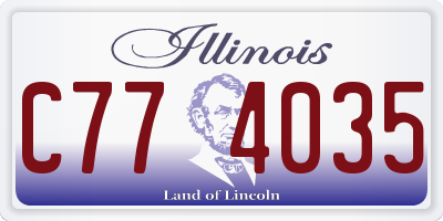 IL license plate C774035