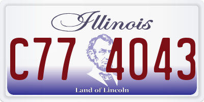 IL license plate C774043