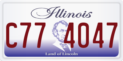 IL license plate C774047