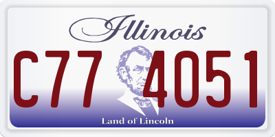 IL license plate C774051