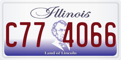 IL license plate C774066