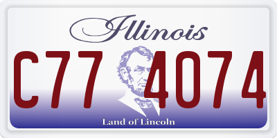 IL license plate C774074