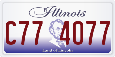 IL license plate C774077