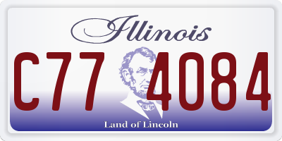 IL license plate C774084