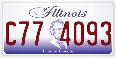 IL license plate C774093