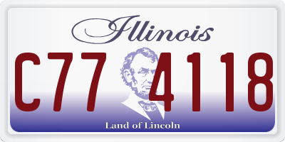 IL license plate C774118