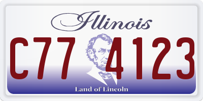 IL license plate C774123