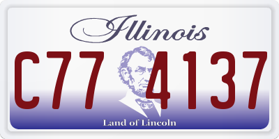 IL license plate C774137