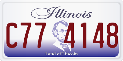 IL license plate C774148
