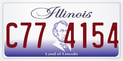 IL license plate C774154