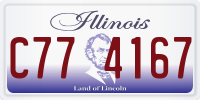 IL license plate C774167