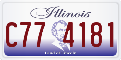 IL license plate C774181