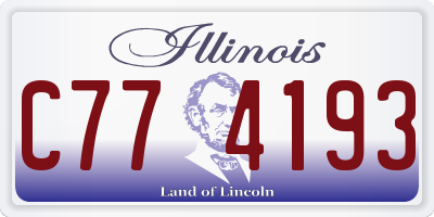 IL license plate C774193
