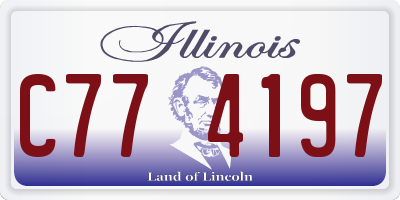IL license plate C774197