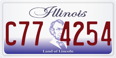 IL license plate C774254
