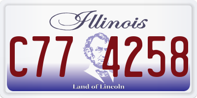 IL license plate C774258