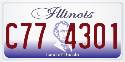 IL license plate C774301