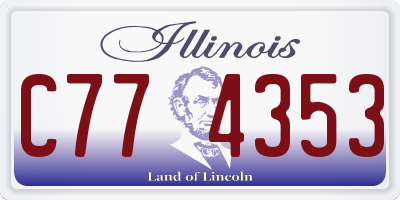 IL license plate C774353