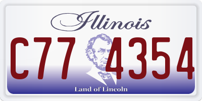 IL license plate C774354