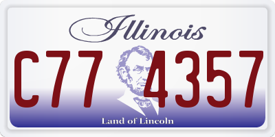 IL license plate C774357