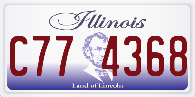 IL license plate C774368