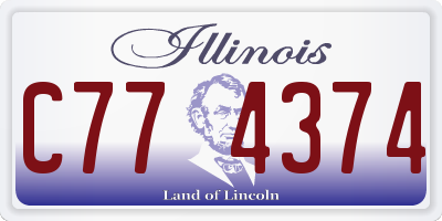 IL license plate C774374