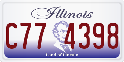 IL license plate C774398