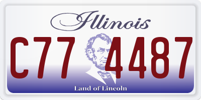 IL license plate C774487